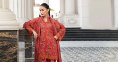 Maria B | 3 Piece Embroidered | DW-EA26-23-Red