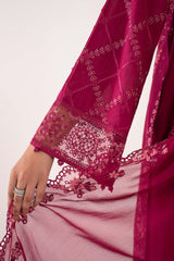 Maria B | 3 Piece Embroidered | DW-EA26-27-Magenta