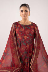 Maria B | 3 Piece Embroidered | DW-EA26-71-Maroon