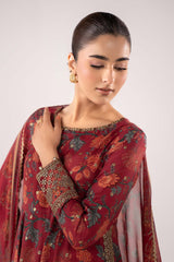 Maria B | 3 Piece Embroidered | DW-EA26-71-Maroon