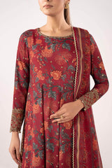 Maria B | 3 Piece Embroidered | DW-EA26-71-Maroon