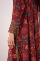 Maria B | 3 Piece Embroidered | DW-EA26-71-Maroon
