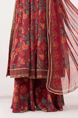 Maria B | 3 Piece Embroidered | DW-EA26-71-Maroon