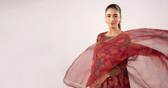 Maria B | 3 Piece Embroidered | DW-EA26-71-Maroon