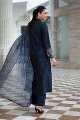 Maria B | 3 Piece Embroidered | DW-EA26-85-Navy Blue