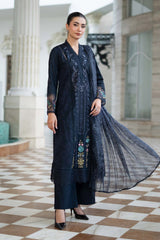Maria B | 3 Piece Embroidered | DW-EA26-85-Navy Blue