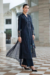 Maria B | 3 Piece Embroidered | DW-EA26-85-Navy Blue