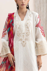 Maria B | 3 Piece Embroidered | DW-EF21-40R1-Off White