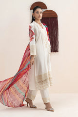 Maria B | 3 Piece Embroidered | DW-EF21-40R1-Off White