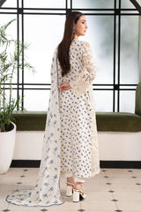 Maria B | 3 Piece Embroidered | DW-EF26-40-Off White