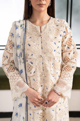Maria B | 3 Piece Embroidered | DW-EF26-40-Off White