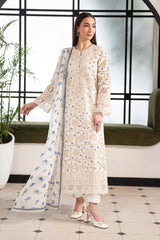 Maria B | 3 Piece Embroidered | DW-EF26-40-Off White