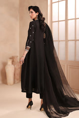 Maria B | 3 Piece Embroidered | DW-MN25-09R1-Black