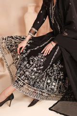 Maria B | 3 Piece Embroidered | DW-MN25-09R1-Black