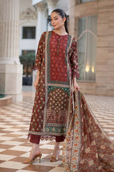 Maria B | 3 Piece Embroidered | DW-EA26-101-Maroon