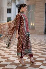 Maria B | 3 Piece Embroidered | DW-EA26-101-Maroon