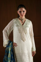 Ethnc | 4 Piece EMBROIDERED SUIT 26 | WHITE | E0785