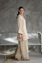Ethnc | 3 Piece EMBROIDERED SUIT 26 | LEMON ICING E1060