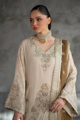 Ethnc | 3 Piece EMBROIDERED SUIT 26 | LEMON ICING E1060