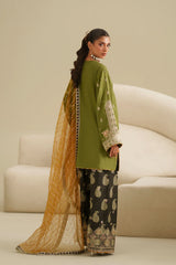 Ethnc | 3 Piece EMBROIDERED SUIT 26 | GREEN E1065