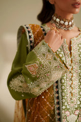 Ethnc | 3 Piece EMBROIDERED SUIT 26 | GREEN E1065