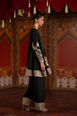 Ethnc | 2 Piece EMBROIDERED SUIT 26 | JET BLACK E1066