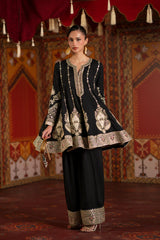 Ethnc | 2 Piece EMBROIDERED SUIT 26 | JET BLACK E1066