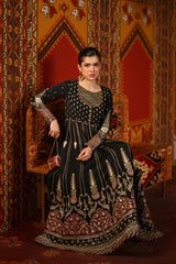 Ethnc | 1 Piece EMBROIDERED SUIT 26 | JET BLACK | E1067