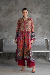 Ethnc | 2 Piece EMBROIDERED SUIT 26 | APPLE GREEN E1068