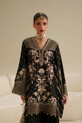 Ethnc | 2 Piece EMBROIDERED SUIT 26 | JET BLACK E1082