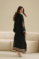 Ethnc | 3 Piece EMBROIDERED SUIT 26 | JET BLACK E1088