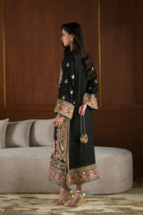 Ethnc | 1 Piece EMBROIDERED SUIT 26 | JET BLACK E1098