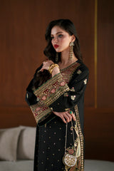 Ethnc | 1 Piece EMBROIDERED SUIT 26 | JET BLACK E1098
