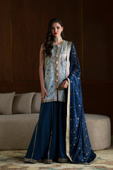 Ethnc | 3 Piece EMBROIDERED SUIT 26 | LIGHT GREY E1100