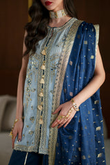 Ethnc | 3 Piece EMBROIDERED SUIT 26 | LIGHT GREY E1100