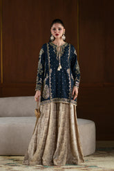 Ethnc | 2 Piece EMBROIDERED SUIT 26 | COBALT E1110