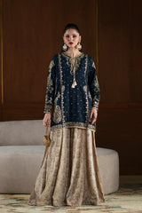 Ethnc | 2 Piece EMBROIDERED SUIT 26 | COBALT E1110