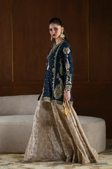 Ethnc | 2 Piece EMBROIDERED SUIT 26 | COBALT E1110