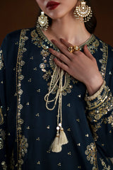 Ethnc | 2 Piece EMBROIDERED SUIT 26 | COBALT E1110