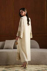 Ethnc | 1 Piece EMBROIDERED SUIT 26 | ANTIQUE WHITE E1112