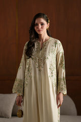 Ethnc | 1 Piece EMBROIDERED SUIT 26 | ANTIQUE WHITE E1112