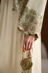 Ethnc | 1 Piece EMBROIDERED SUIT 26 | ANTIQUE WHITE E1112