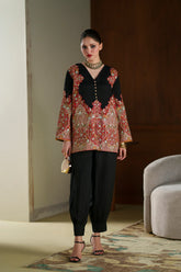 Ethnc | 2 Piece EMBROIDERED SUIT 26 | JET BLACK | E1122
