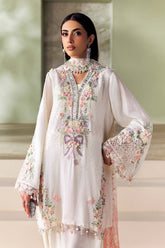 Maria B | 3 Piece Unstitched Embroidered | SR-01-02-Ivory