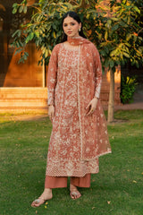 Batik | PEACH RHEA EMBROIDERED | KARANDI PRET