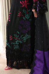 Maria B | 3 Piece Unstitched Embroidered | SR-01-08-Mid Night Noir