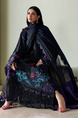 Maria B | 3 Piece Unstitched Embroidered | SR-01-08-Mid Night Noir