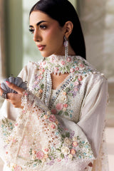 Maria B | 3 Piece Unstitched Embroidered | SR-01-02-Ivory
