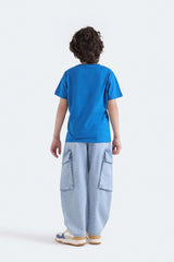 Outfitter Regular Fit Graphic T-Shirt With Label Patch For Kids