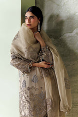 Maria B | 3 Piece Unstitched Embroidered | SR-01-01-Champagne Beige